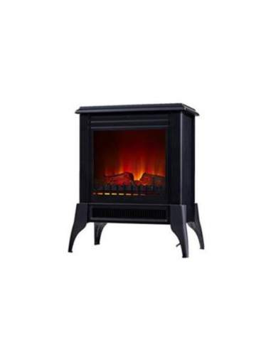 Chimenea Eléctrica de suelo tipo estufa tradicional de color negro