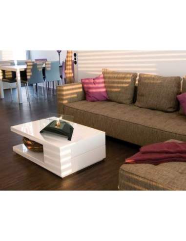 Biochimenea de mesa con vidrio templado