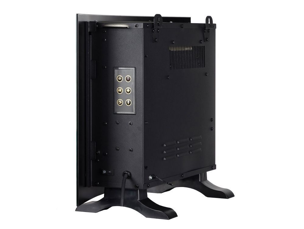 Chimenea ElÃ©ctrica de suelo o pared con cristal curvo